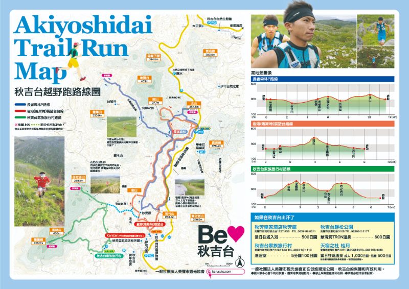 秋吉台トレイルランニングマップ